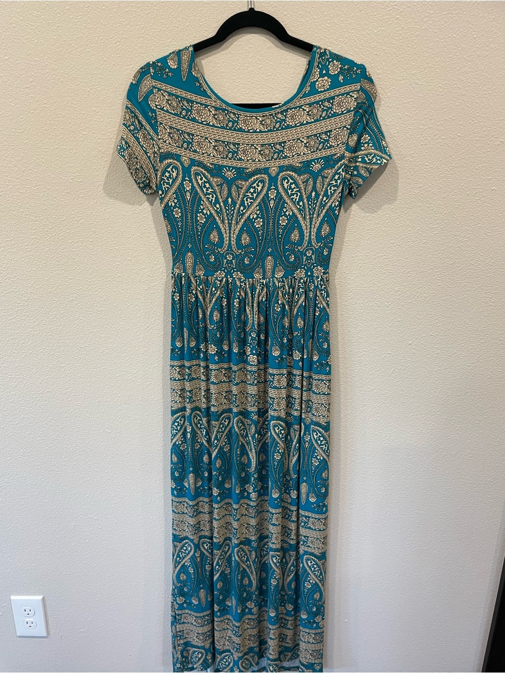Da Moon Teal Paisley Maxi Dress - Picture 6 of 7